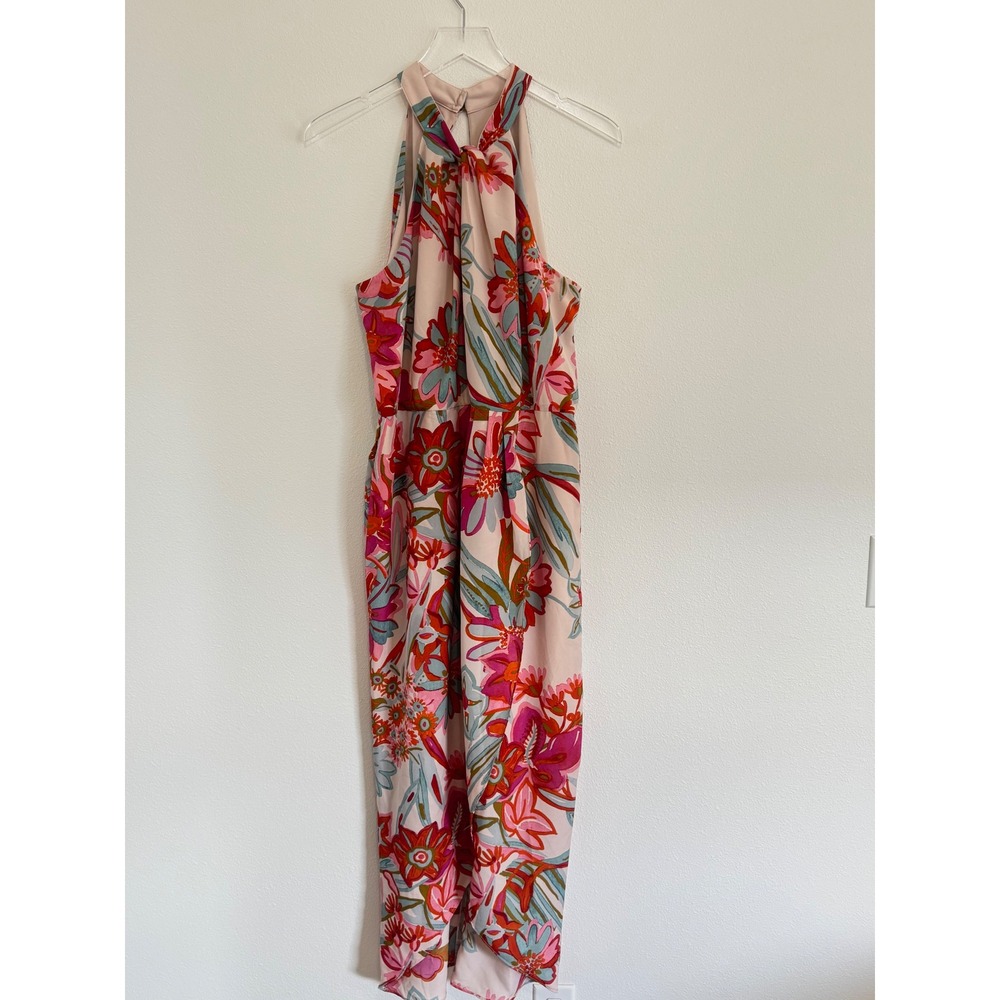 Julia Jordan | Floral Print Halter Neck Tulip Hem Dress - Picture 3 of 6